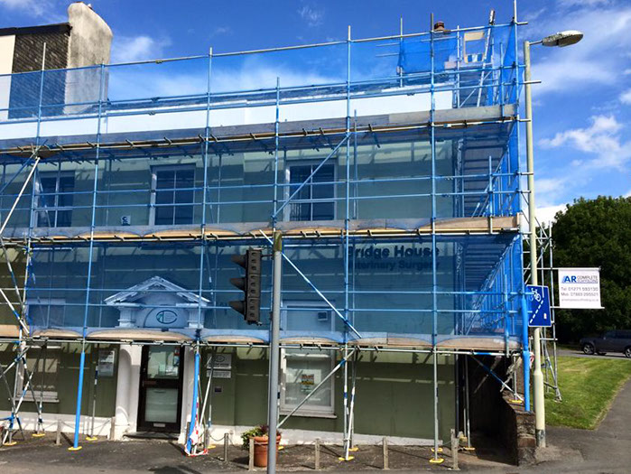 indoorscaffolding in barnstaple north devon